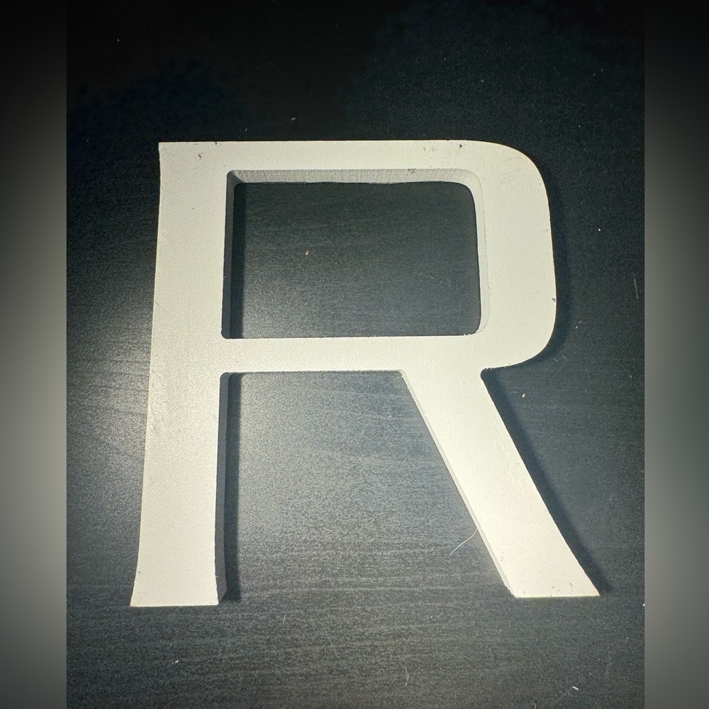 Letter R Wooden White Sign Decor